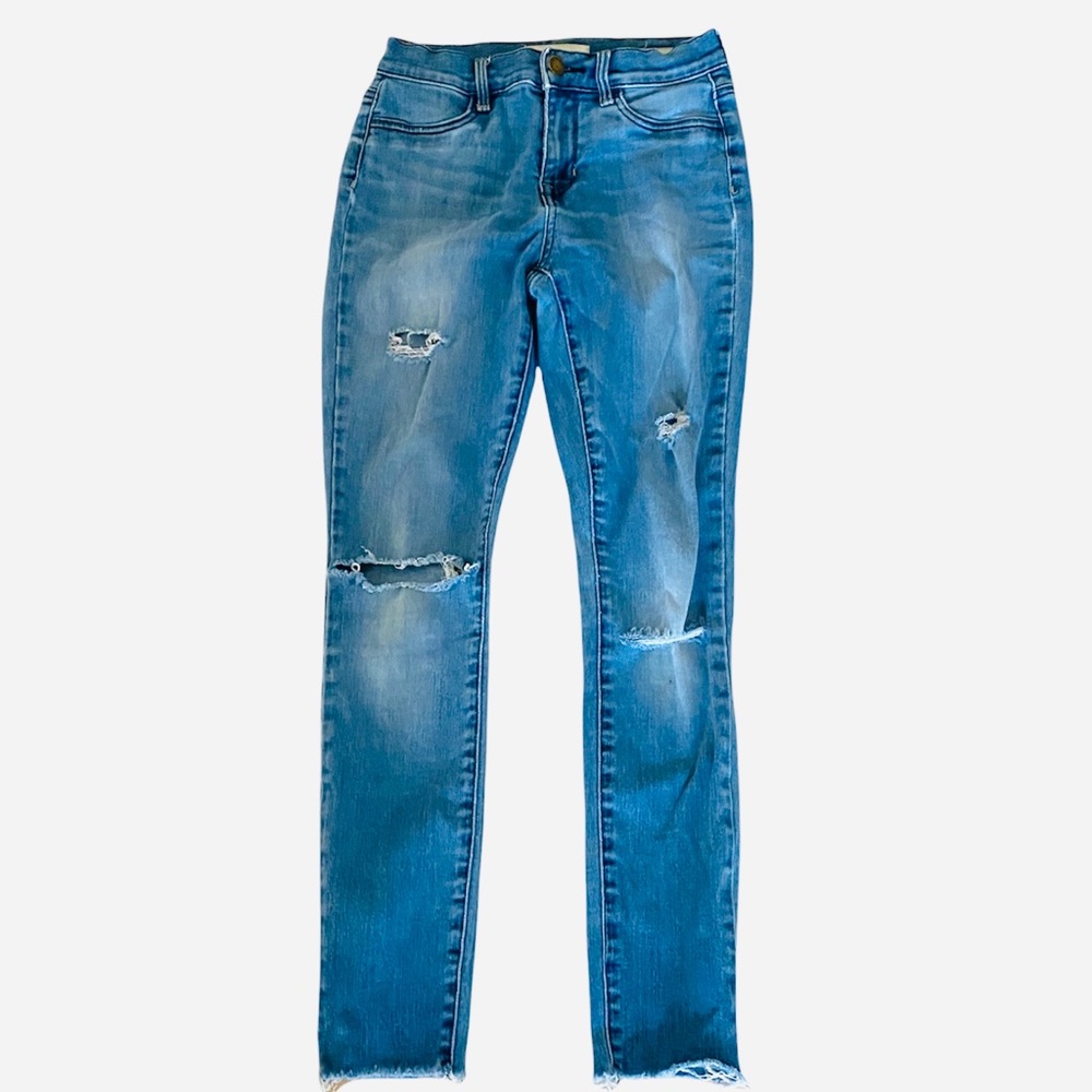 Pacsun Distressed High Rise Ankle Jeggings with Power Super Stretch Size 24